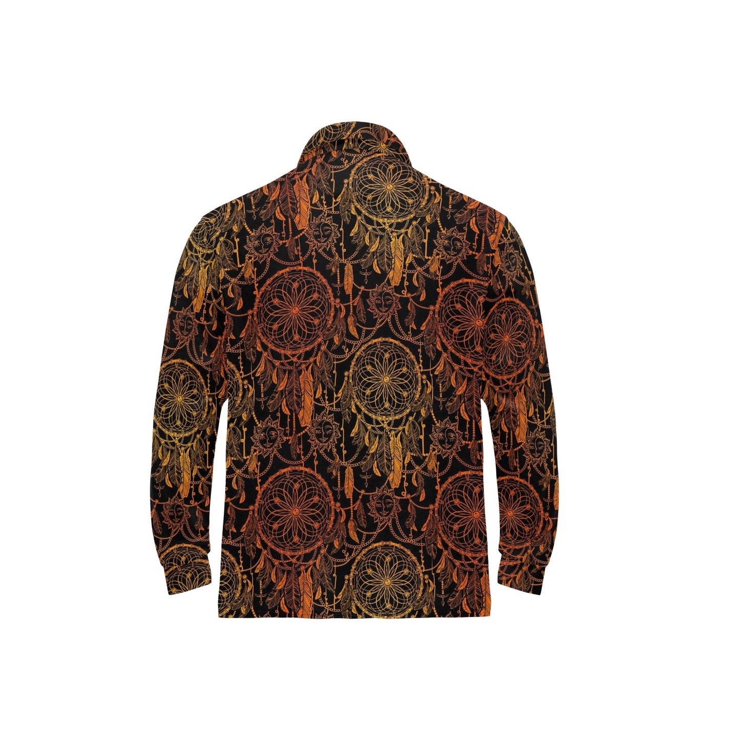 Dream catcher Sun and Moon Long Sleeve Polo Shirt For Men's