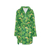 Shamrock Print Design LKS301 Women's Fleece Robe