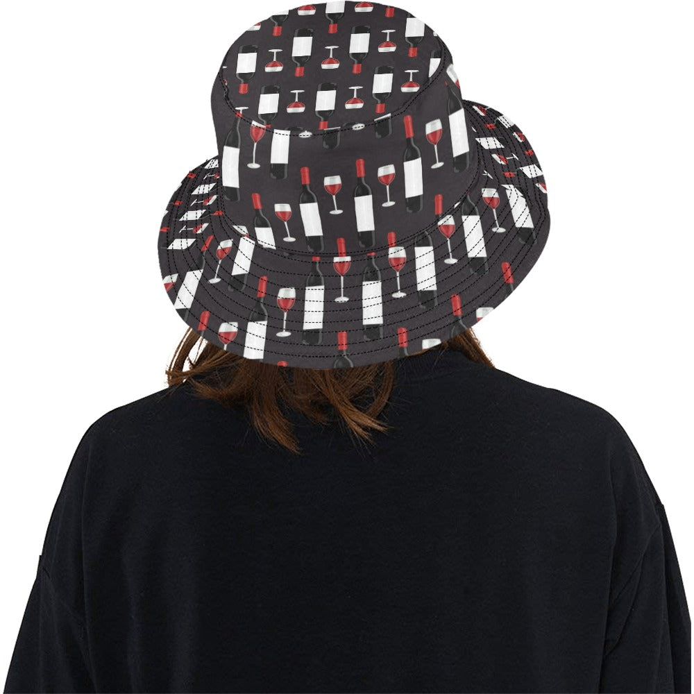 Wine Print Design LKS309 Unisex Bucket Hat