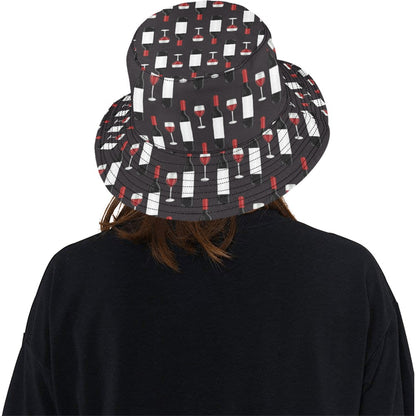 Wine Print Design LKS309 Unisex Bucket Hat