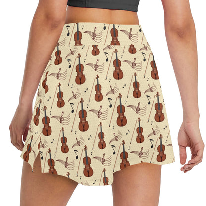 Cello Print Design LKS402 17" Golf & Pickleball Skort with Pockets