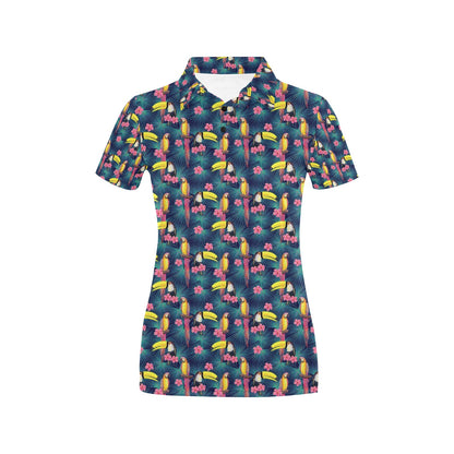 Toucan Parrot Design Women's Polo Shirt