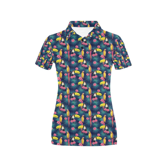 Toucan Parrot Design Women's Polo Shirt