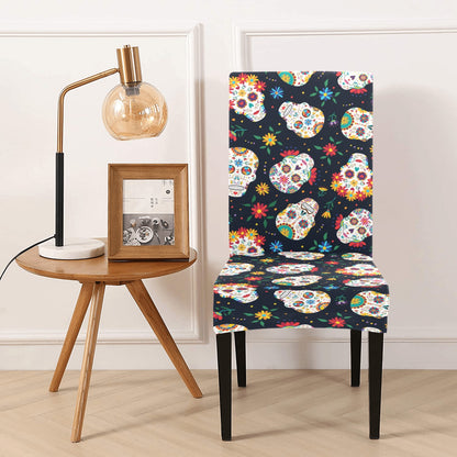 Sugar Skull Print Design LKS305 Dining Chair Slipcover