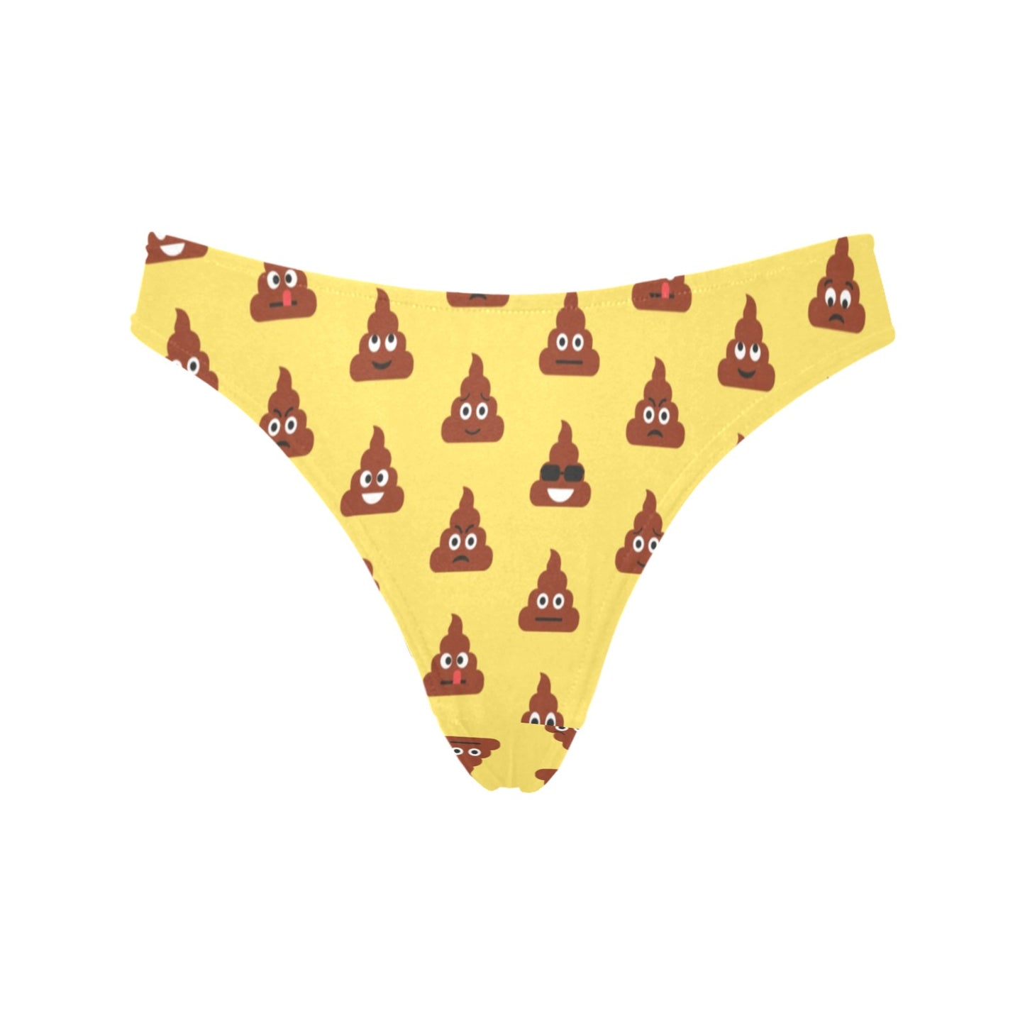 Emoji Poop Print Pattern Women's Thongs