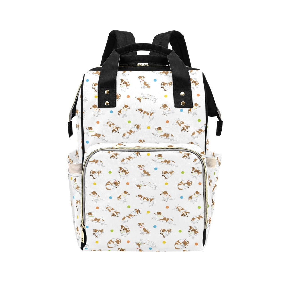 Russell Terriers With Balls Print Design LKS307 Diaper Bag Backpack