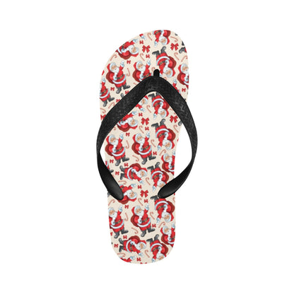 Santa Christmas Themed Print Design LKS302 Flip Flops