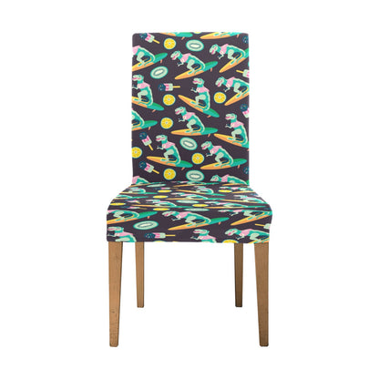 Surfboard T Rex Print Design LKS301 Dining Chair Slipcover