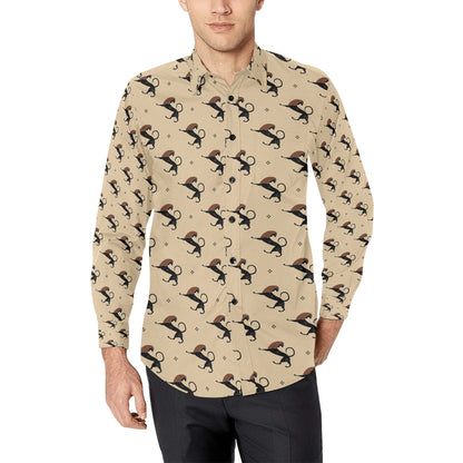 Ancient Greek Print Design LKS3011 Men's Long Sleeve Dress Shirt