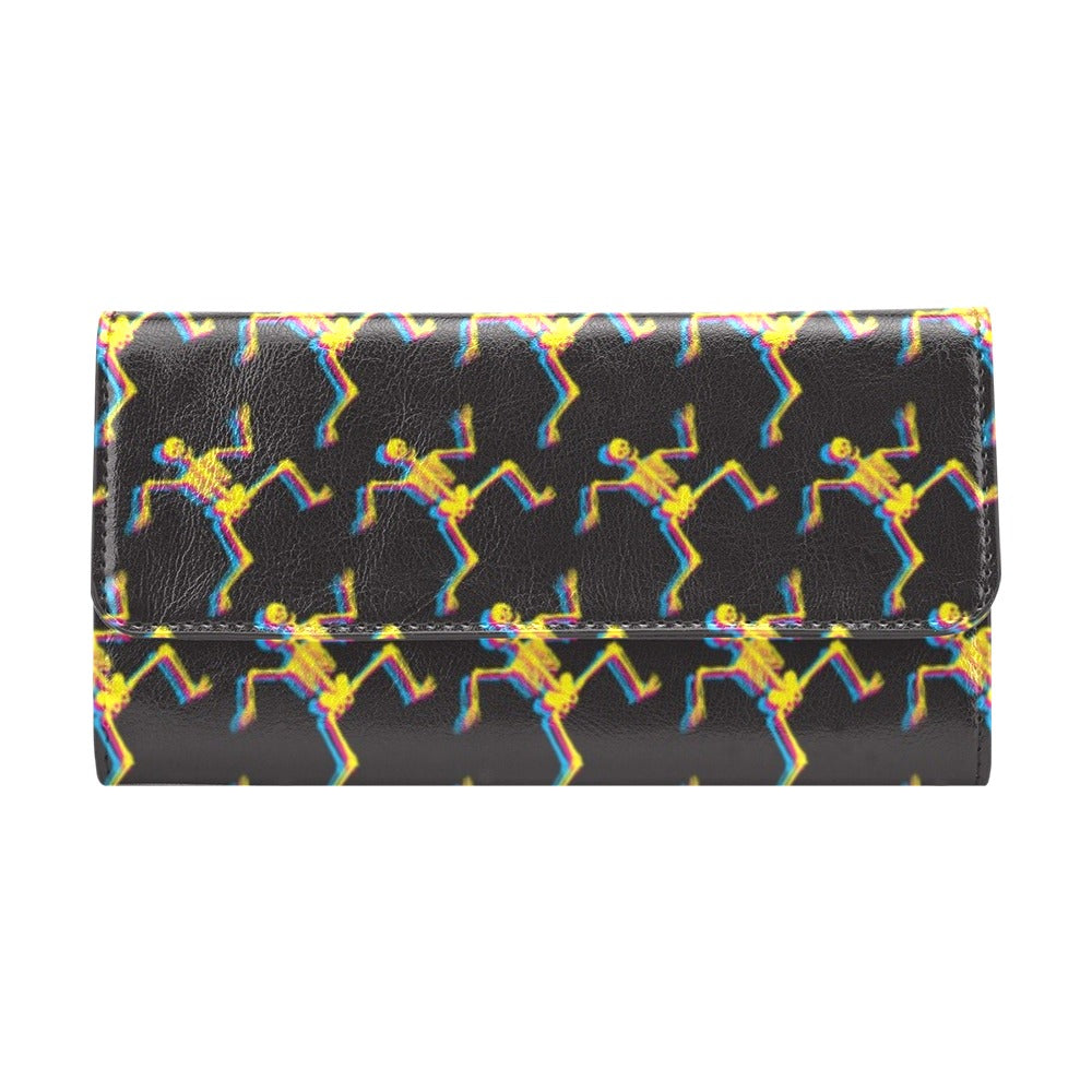 Skeleton Skeleton 3D Print Design LKS301 Women's Trifold Wallet