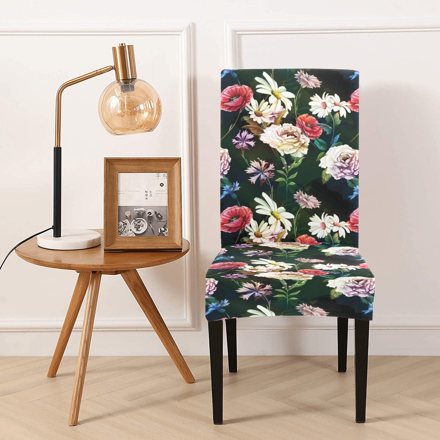 Summer Floral Print Design LKS303 Dining Chair Slipcover