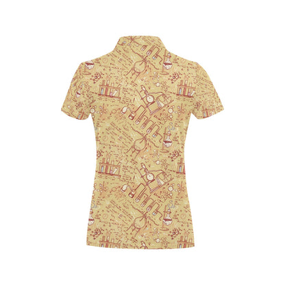 Chemical Pattern Print Design 01 Women's Polo Shirt