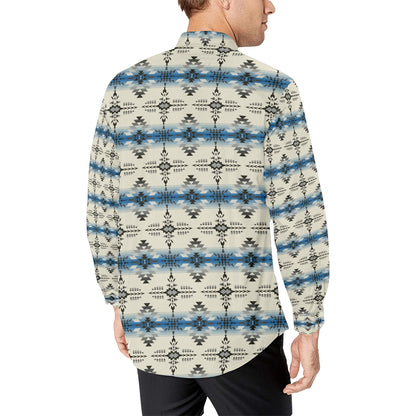 Southwest Pattern Print Design LKS304 Men's Long Sleeve Dress Shirt