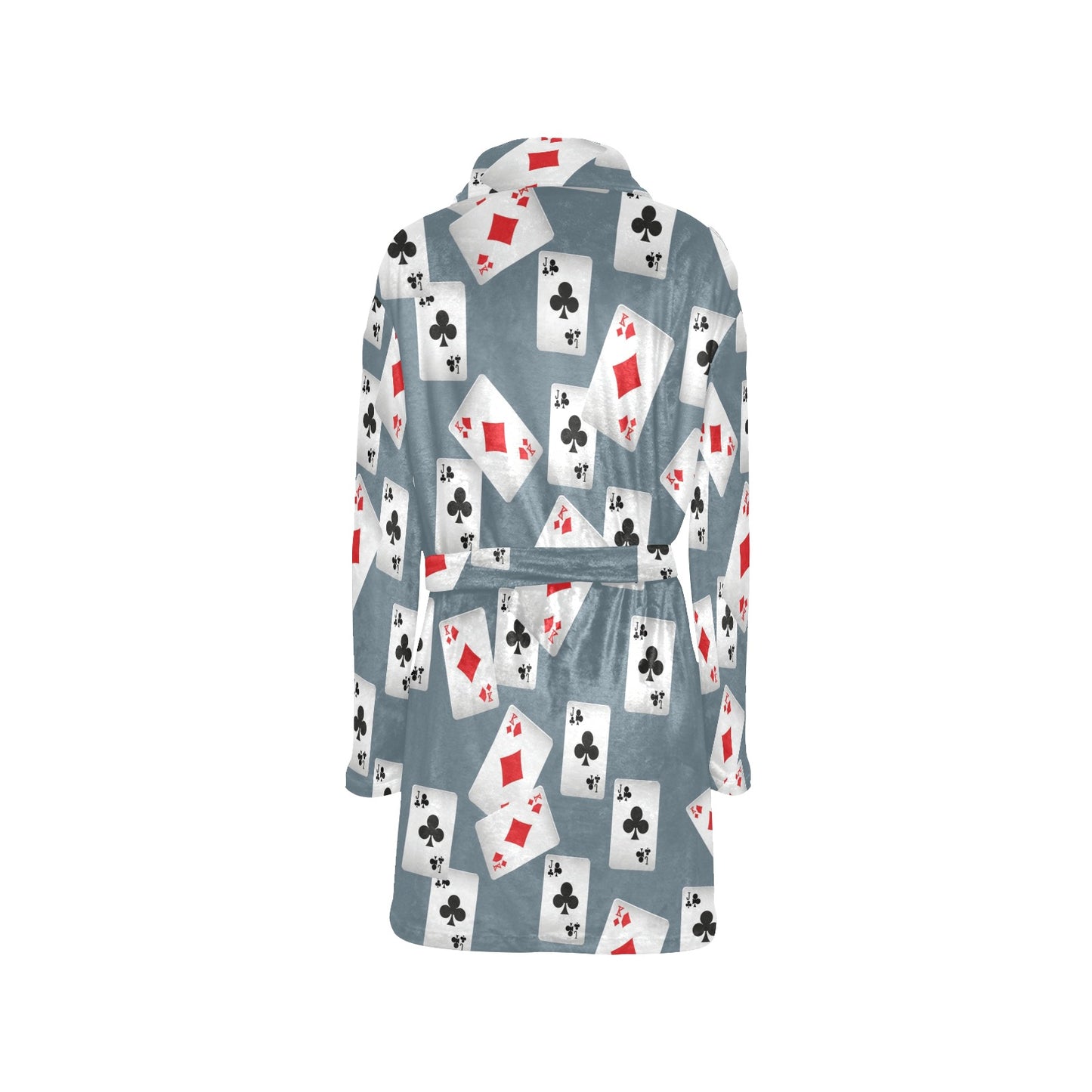 Poker Cards Pattern Print Design A05 Women's Fleece Robe