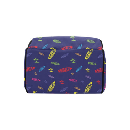 Surfboard Print Design LKS305 Diaper Bag Backpack