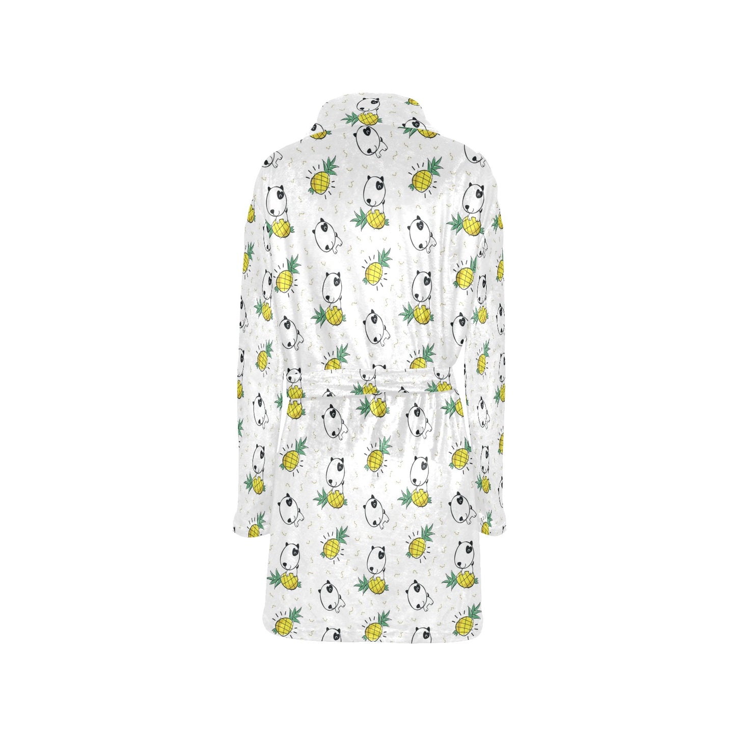 Bull Terriers Pattern Print Design 05 Women's Fleece Robe