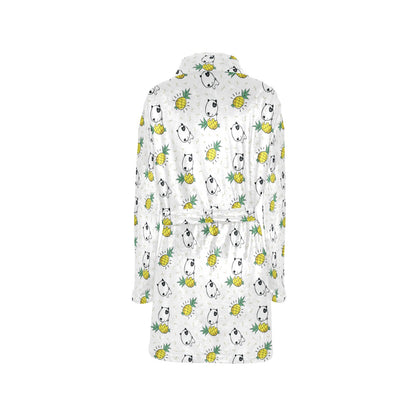 Bull Terriers Pattern Print Design 05 Women's Fleece Robe
