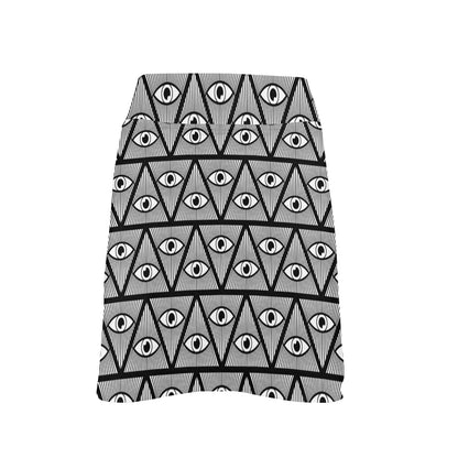 Third Eye Pattern Print Design LKS304 17" Golf & Pickleball Skort with Pockets