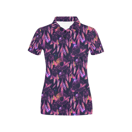 Dream catcher neon Women's Polo Shirt
