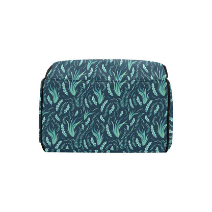 Seaweed Print Design LKS302 Diaper Bag Backpack