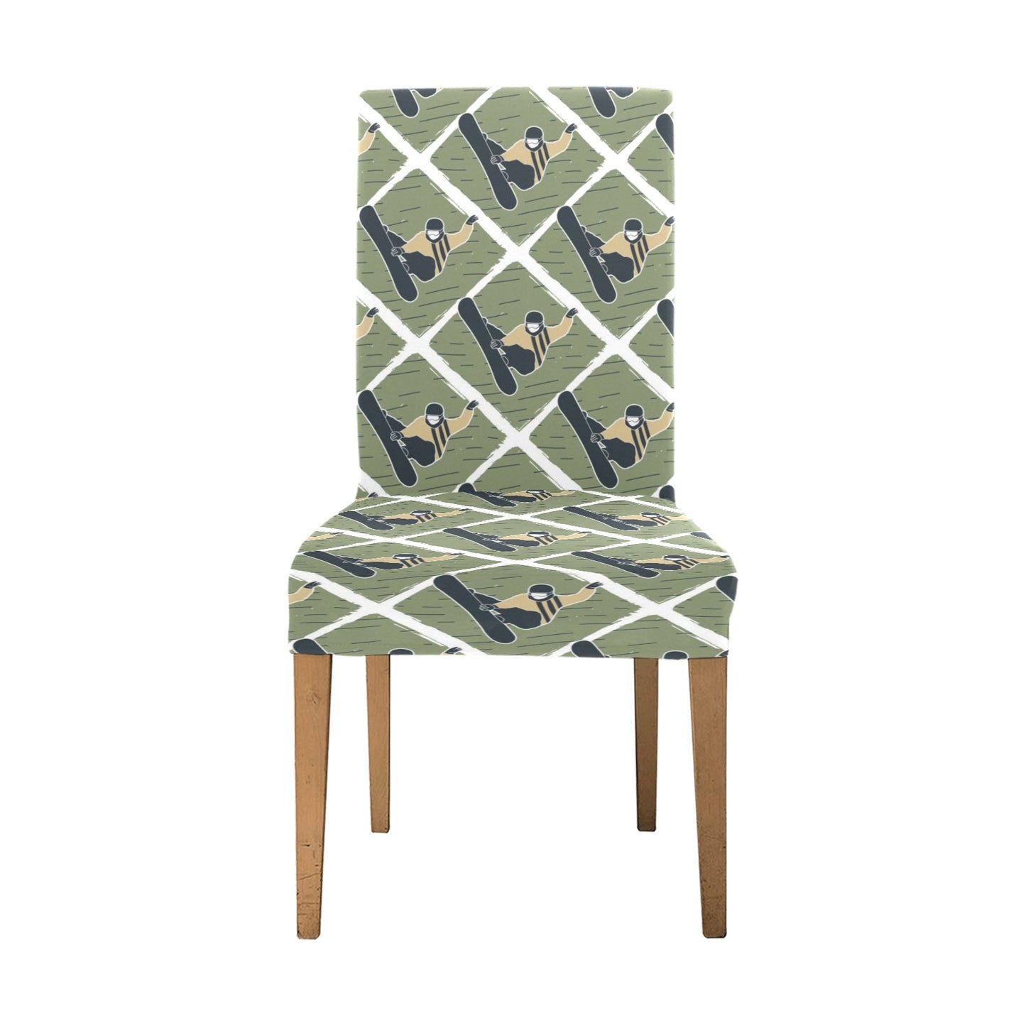 Snowboard Man Print Design LKS302 Dining Chair Slipcover
