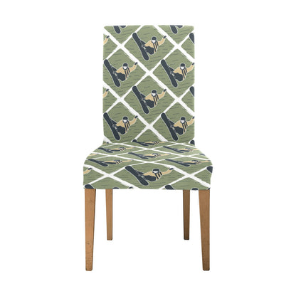 Snowboard Man Print Design LKS302 Dining Chair Slipcover