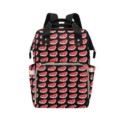 Steak Print Design LKS303 Diaper Bag Backpack