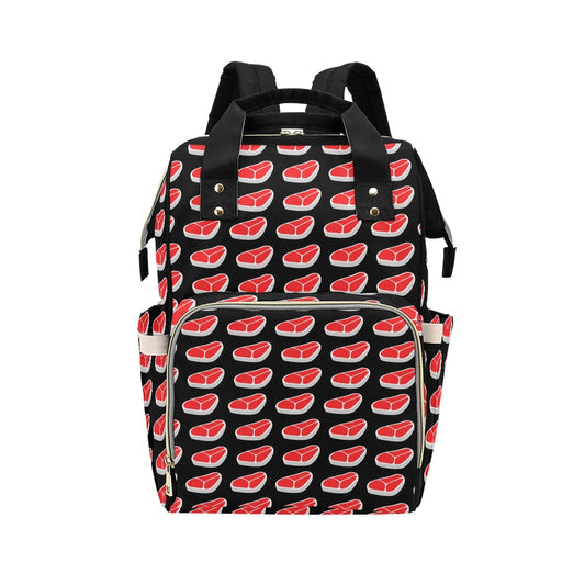 Steak Print Design LKS303 Diaper Bag Backpack