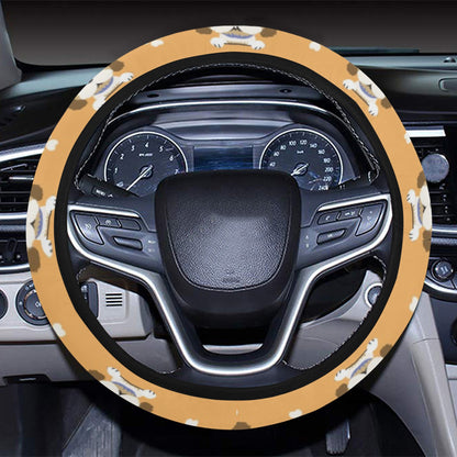 Shih Tzu Print Design LKS303 Steering Wheel Cover with Elastic Edge