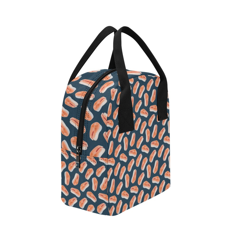 Salmon Steak Print Design LKS303 Insulated Lunch Bag