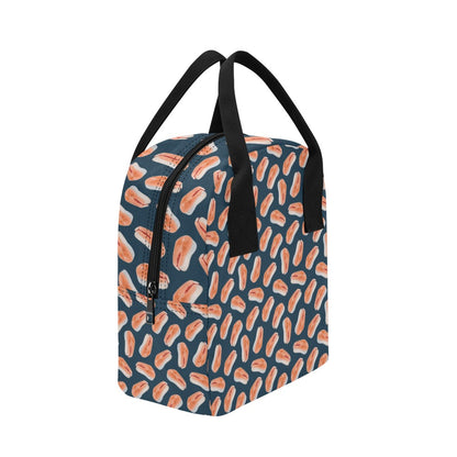 Salmon Steak Print Design LKS303 Insulated Lunch Bag