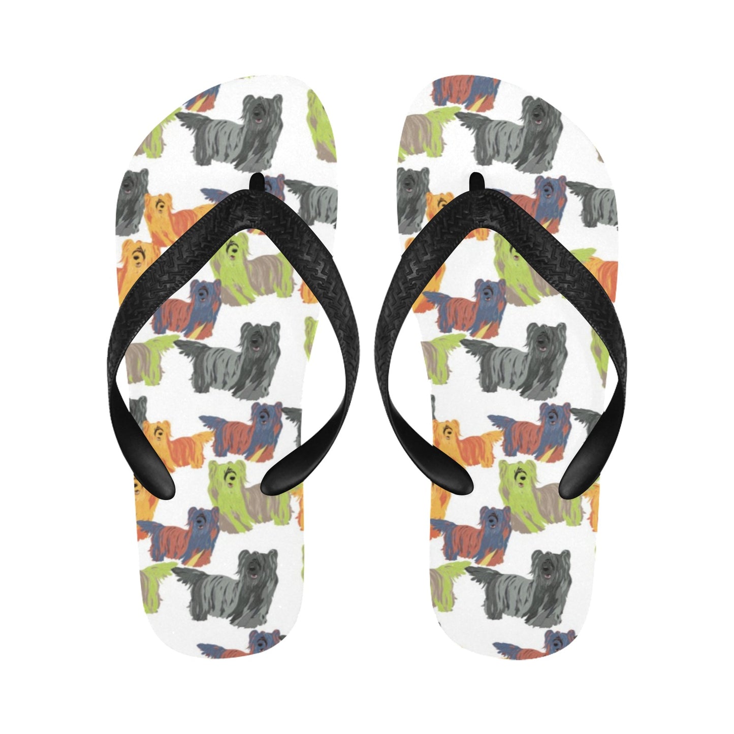 Skye Terriers Print Design LKS301 Flip Flops