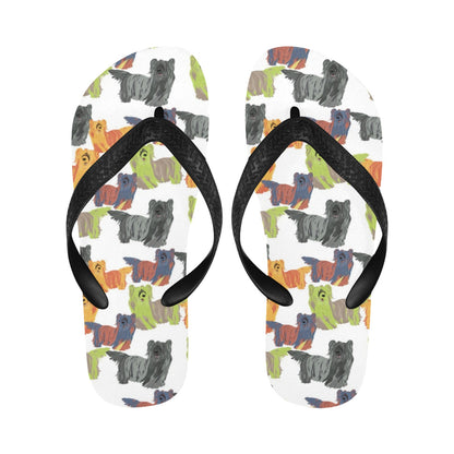Skye Terriers Print Design LKS301 Flip Flops