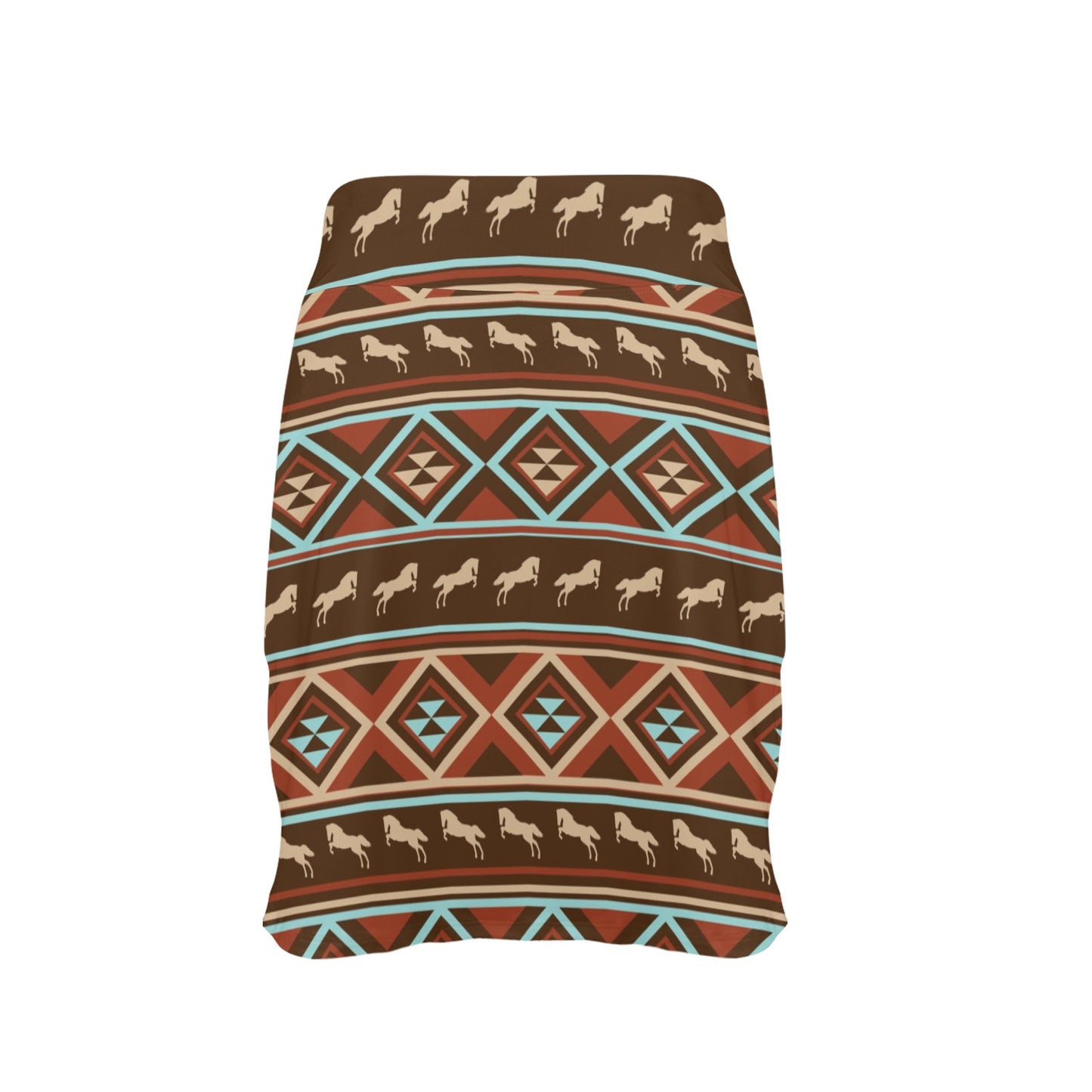 Western Horse Pattern Print LKS301 17" Golf & Pickleball Skort with Pockets