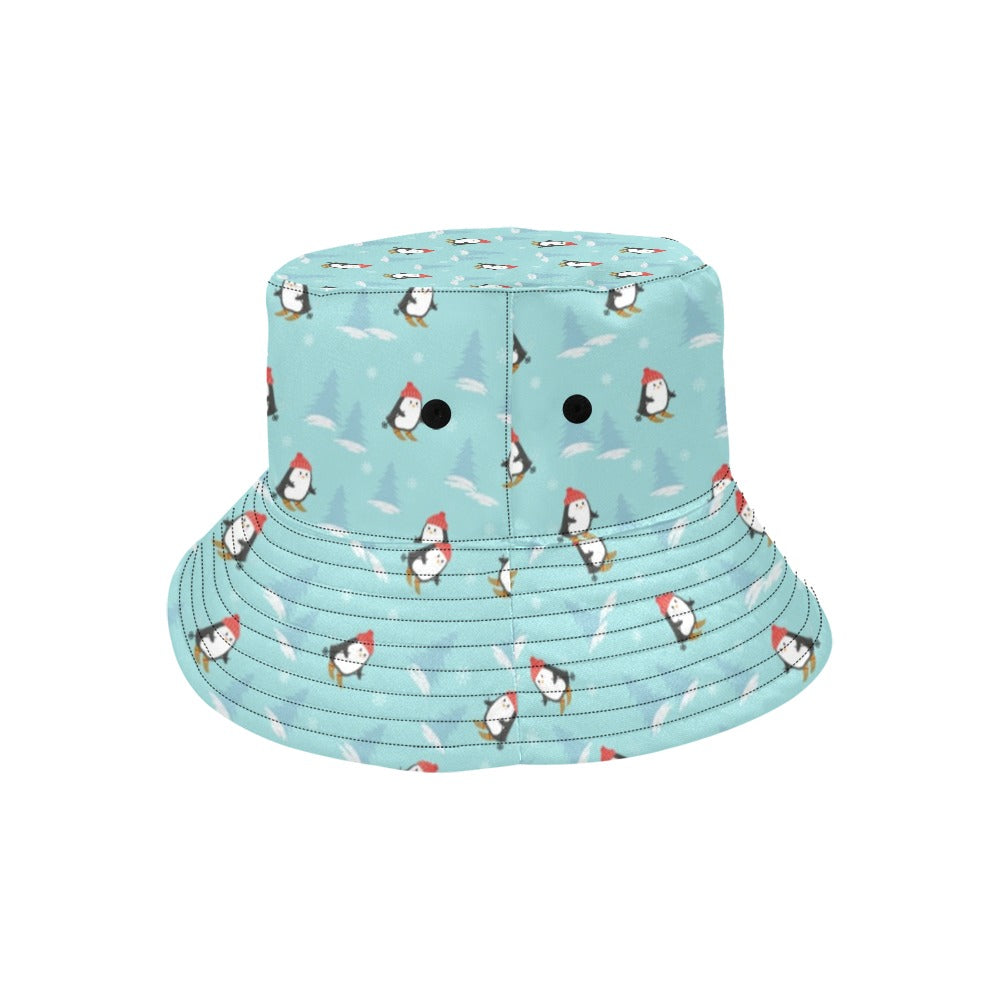 Ski Penguin Print Design LKS304 Unisex Bucket Hat