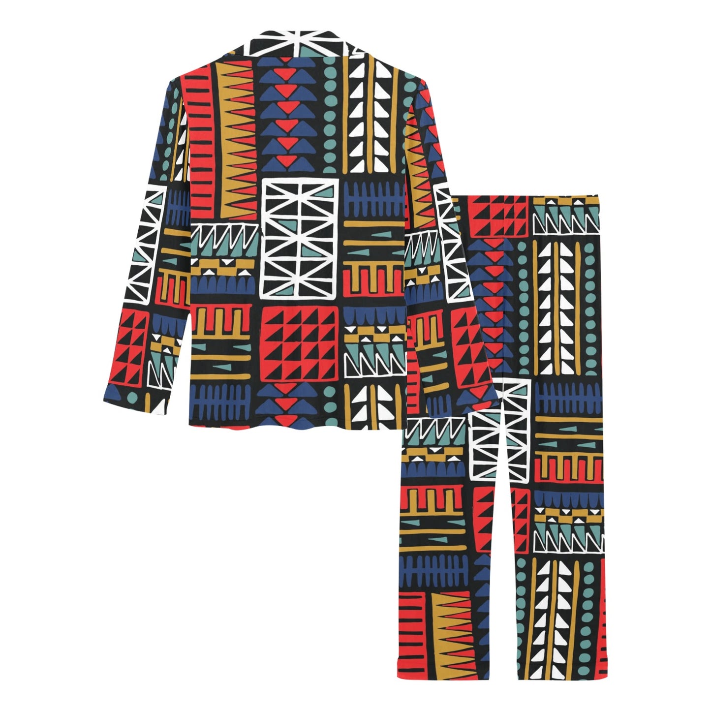 Kente Pattern Print Design 02 Women's Long Pajama Set