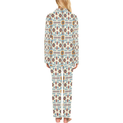 Suzani Print Design LKS301 Women's Long Pajama Set