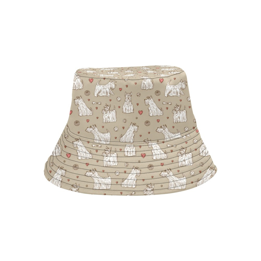 Scottish Terriers Print Design LKS3017 Unisex Bucket Hat