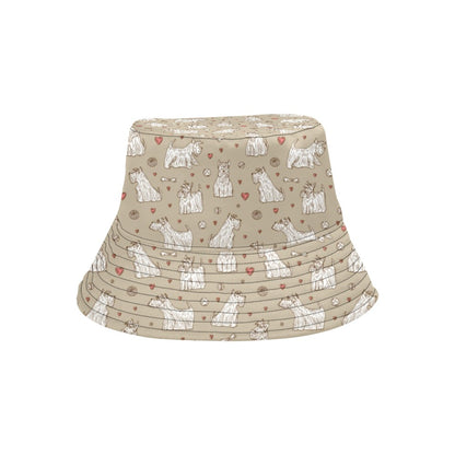 Scottish Terriers Print Design LKS3017 Unisex Bucket Hat