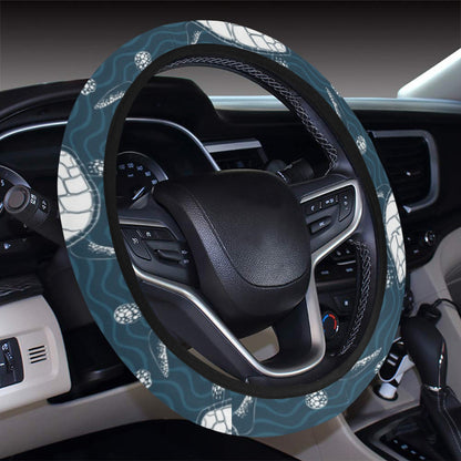Sea Turtle Print Design LKS3015 Steering Wheel Cover with Elastic Edge