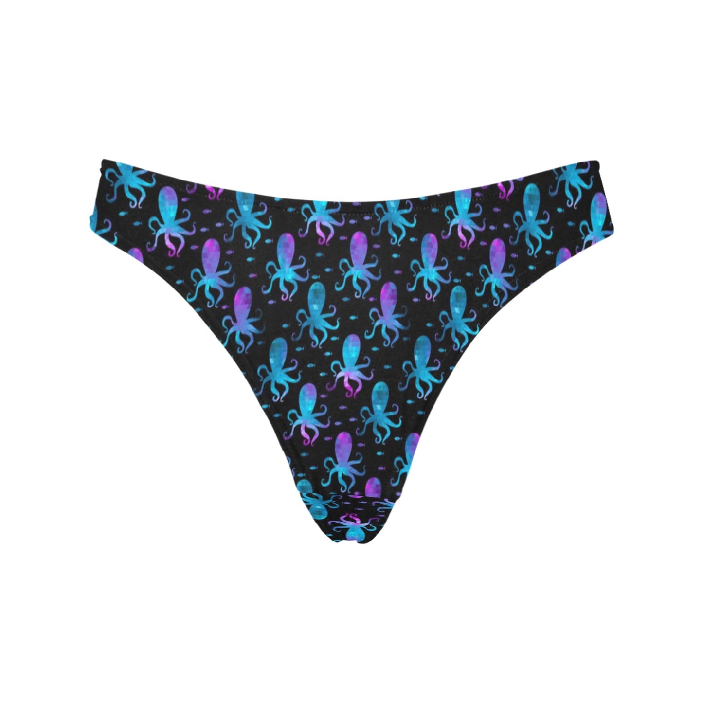Octopus Blue Design Print Themed Women's Thongs