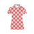 Gingham Red Pattern Print Design 01 Women's Polo Shirt