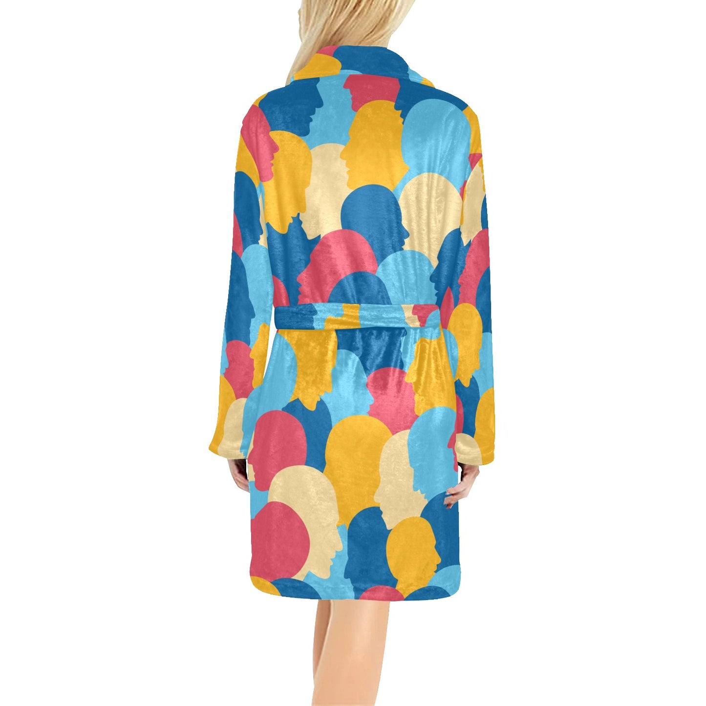 Psychology Pattern Print Design A02 Women's Fleece Robe