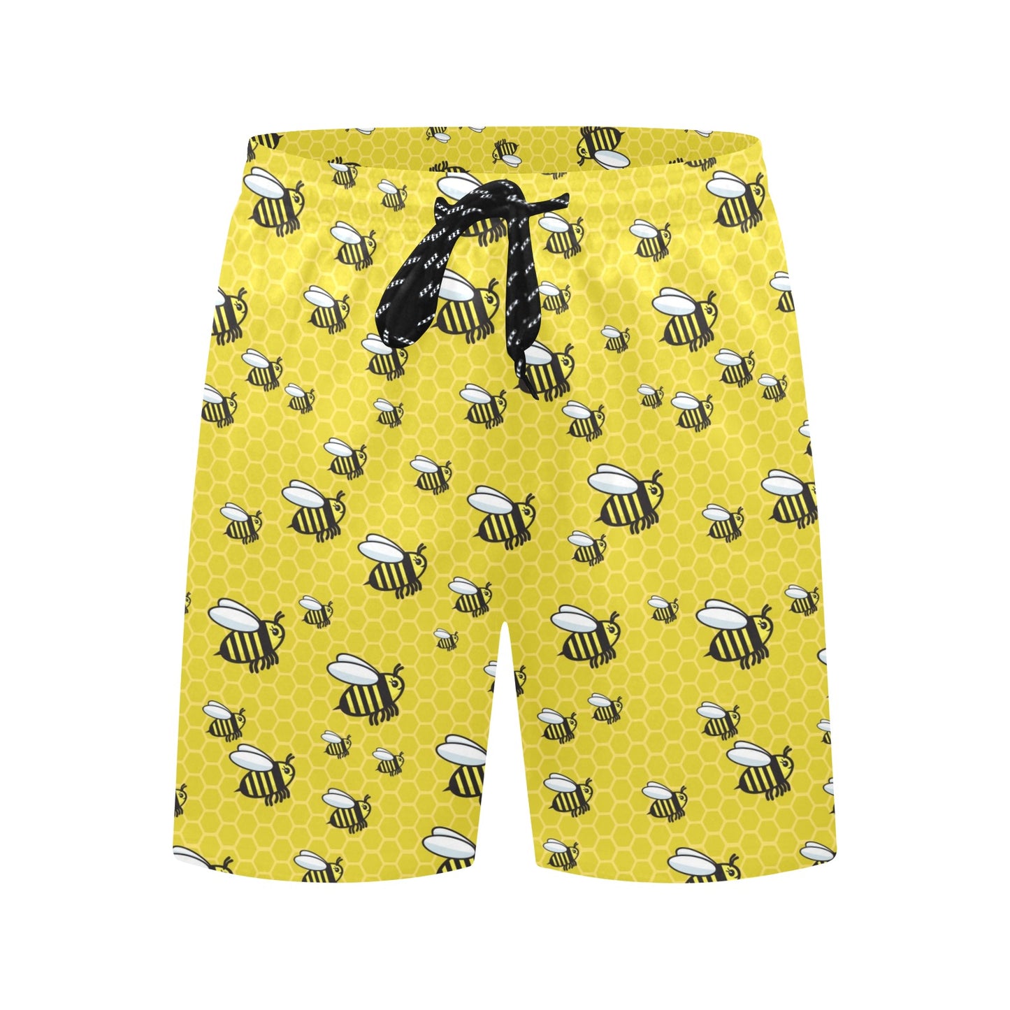 Bee Cute Print Design LKS308 Men's Swim Trunks Beach Shorts