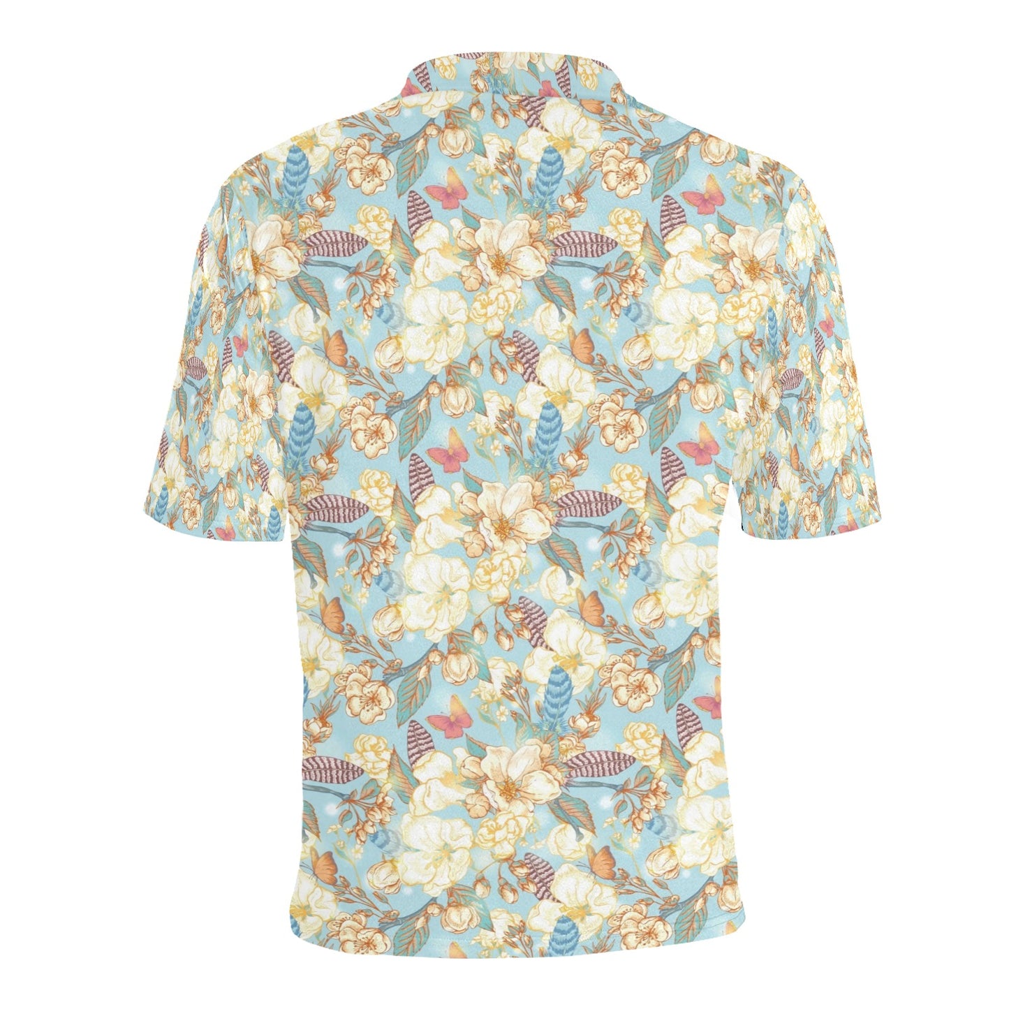 Summer Floral Print Design LKS302 Men Polo Shirt