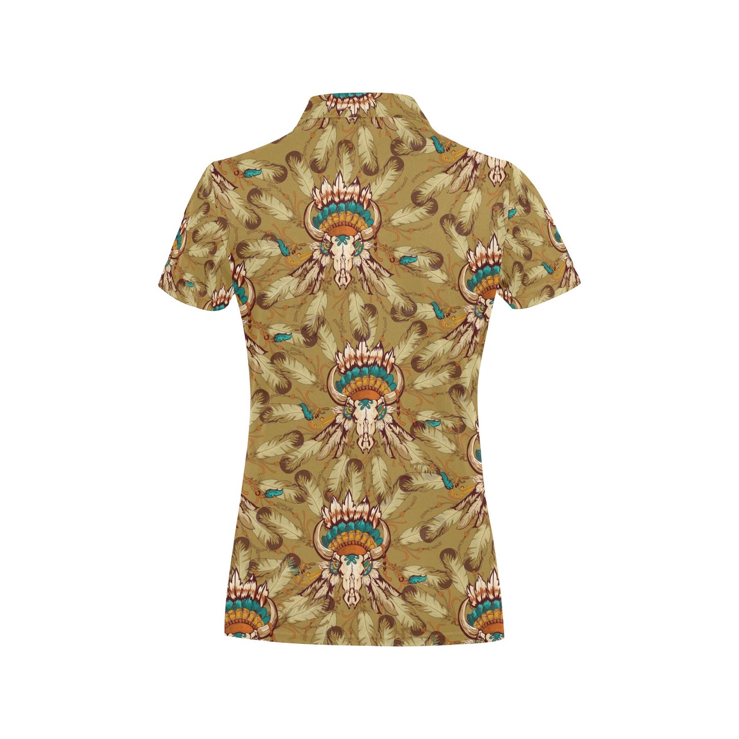Native Indian Buffalo head Women's Polo Shirt