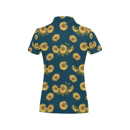 Sunflower Print Design LKS305 Women's Polo Shirt