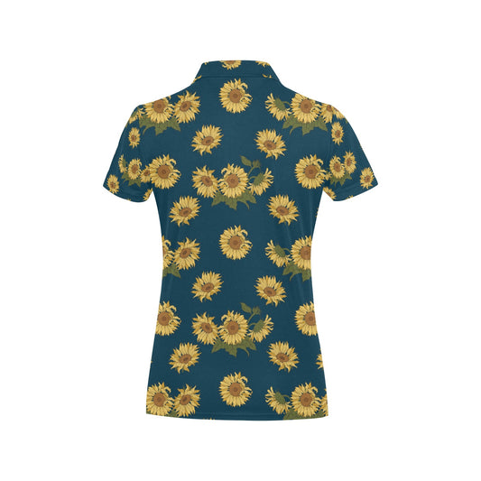 Sunflower Print Design LKS305 Women's Polo Shirt