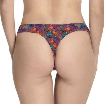 Rooster Print Style Women's Thongs
