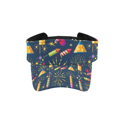 Firework Sparkling Rockets Print Design LKS306 Unisex Sun Visor